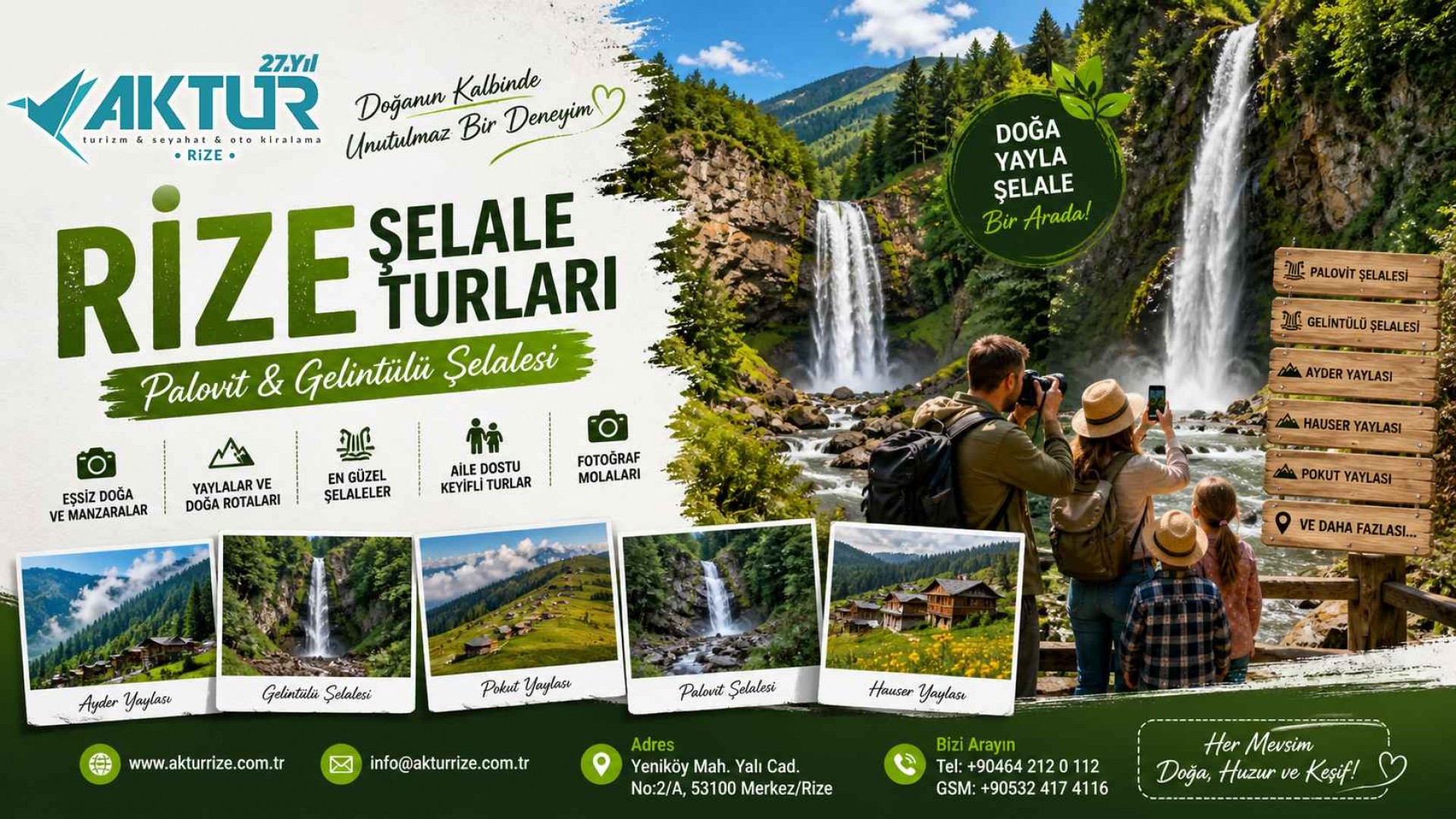 Rize Şelale Turları – Günübirlik Rota Önerisi 2026