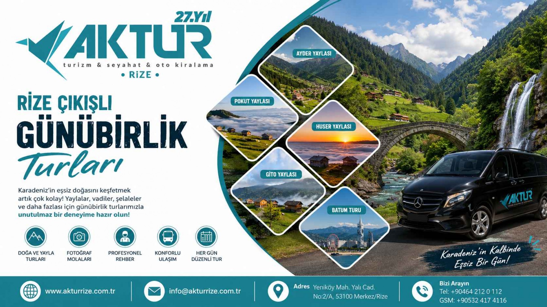 Rize Günübirlik Turlar 2026 Rehberi – 2 Günlük Tur Programı