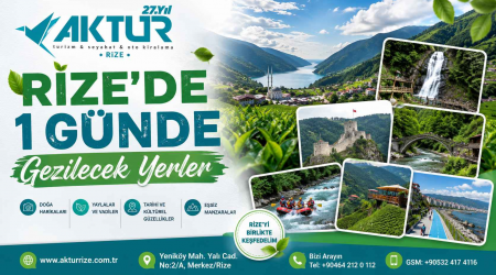 Rize’de 1 Günde Gezilecek Yerler