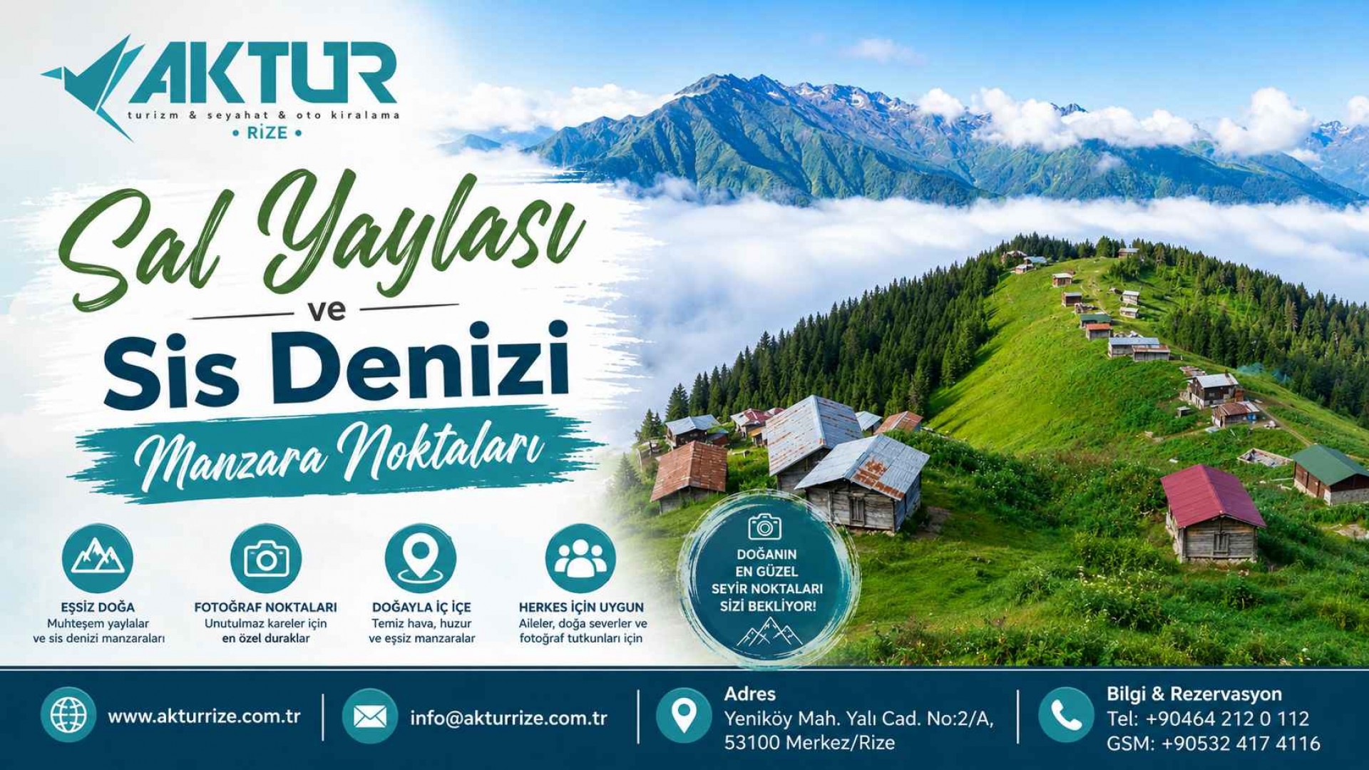 Sal Yaylası ve Sis Denizi Manzara Noktaları Sal Yaylası ve Sis Denizi Manzara Noktaları