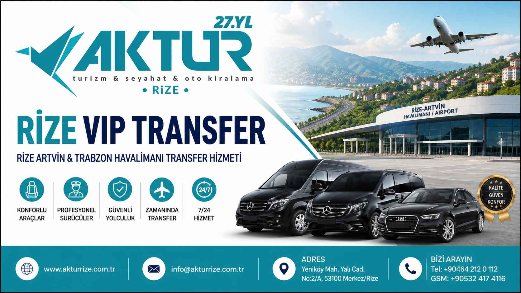 Rize VIP Transfer hizmetinde Mercedes Vito ile konforlu Karadeniz turu