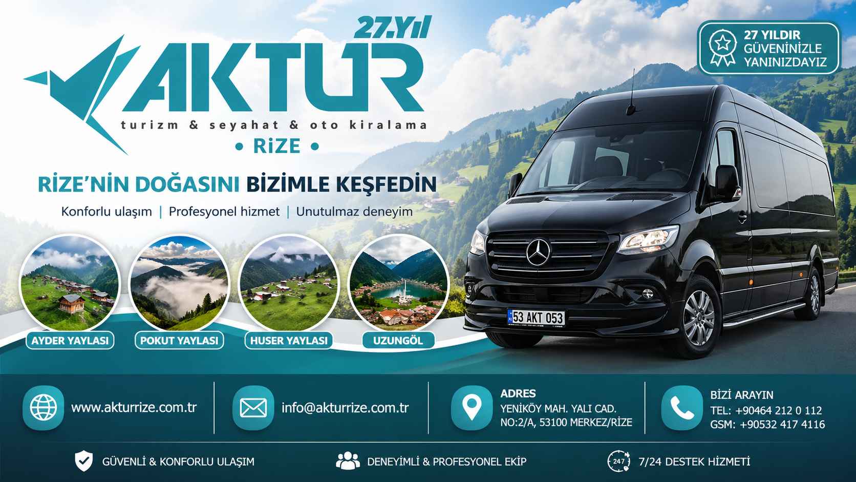 Rize Günübirlik VIP Turlar Rize günübirlik turları kapsamında VIP araçlarla Karadeniz yayla turu