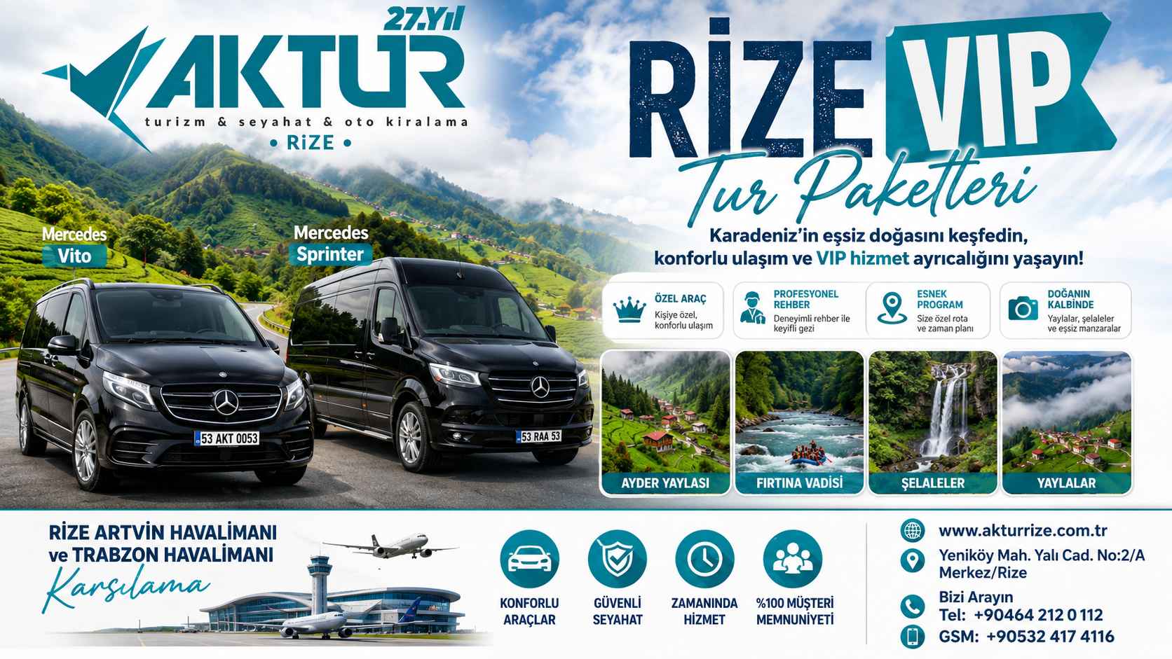 Rize Günübirlik Turlar Karadeniz Yayla Turları VIP Transfer Ayder Uzungöl Pokut Gito Turu