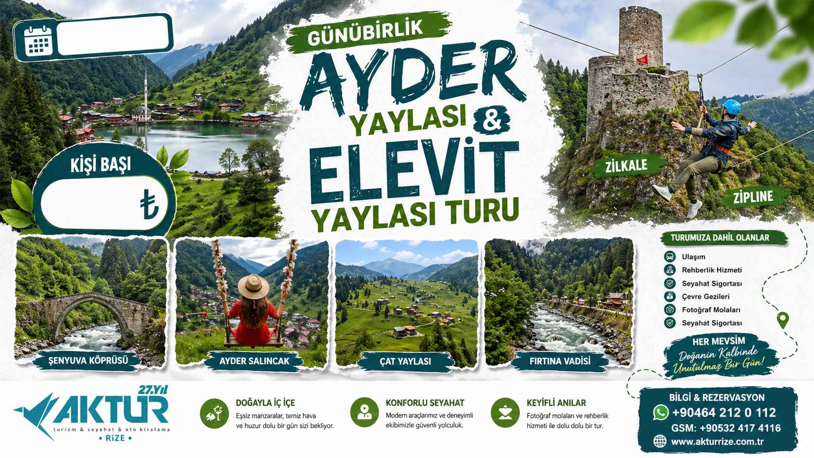 Ayder Yaylası Elevit Yolu Doğal Manzara - Rize günübirlik turlar ve Karadeniz yayla rotası