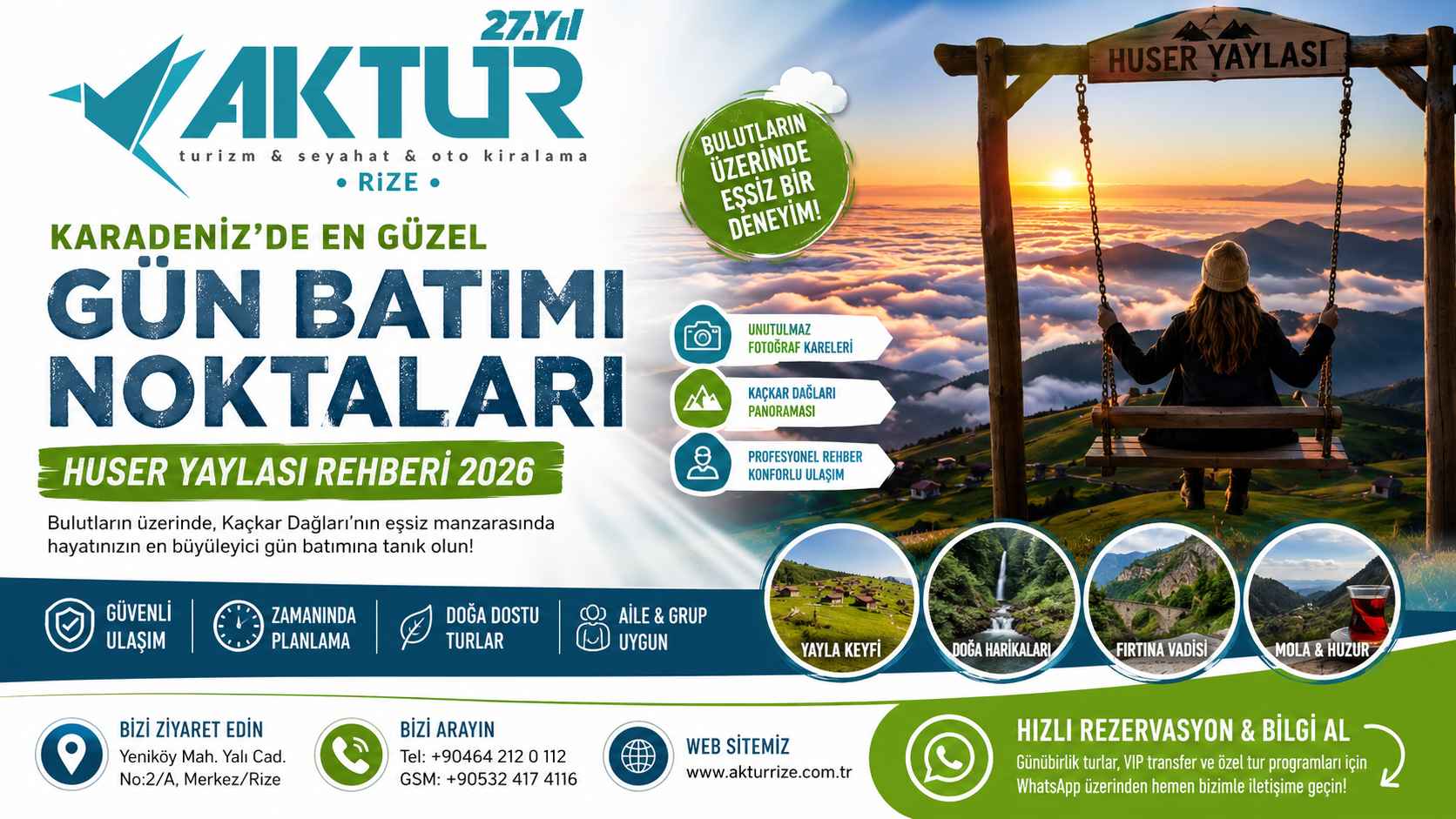 Huser Yaylası Gün Batımı | Rize Yayla Turları ve Karadeniz Manzaraları Huser Yaylası gün batımı - Karadeniz en güzel gün batımı noktaları 2026 Rize turları